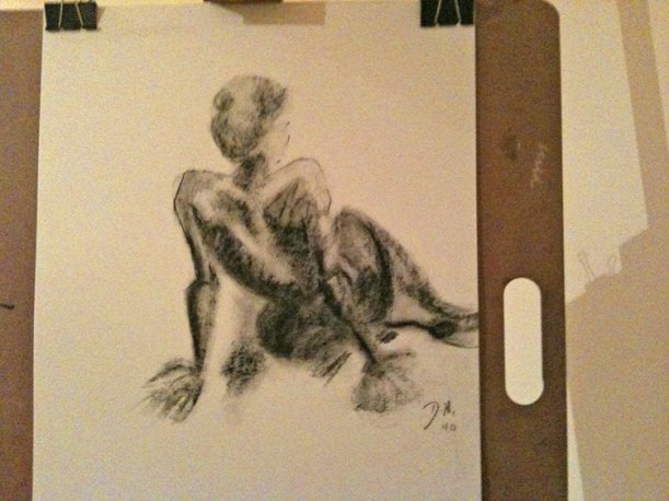 Sample of work from the King Street life drawing session