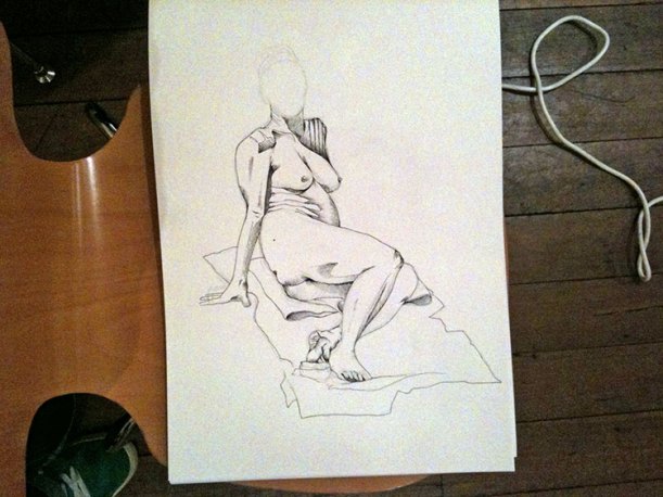 Sample of work from the King Street life drawing session