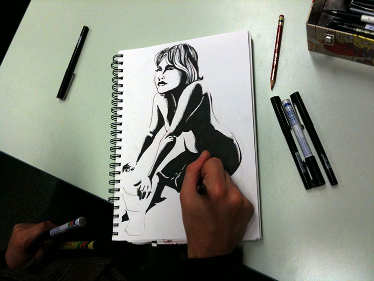 2010_07_19_UWA_002 The room for life drawing session at UWA, Perth